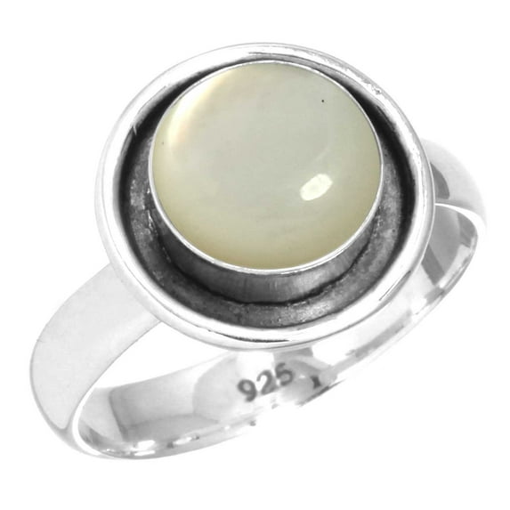 Mother Of Pearl Ring 925 Sterling Silver Handmade Jewelry