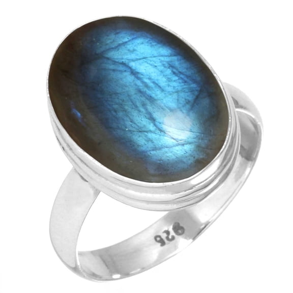 925 Sterling Silver Ring For Women Gray Natural Labradorite Gemstone Silver Ring Size 10 November Birthstone Costume Silver Ring Size 10 Wedding Gift For Girl Friend Gemstone 925 Silver Jewelry
