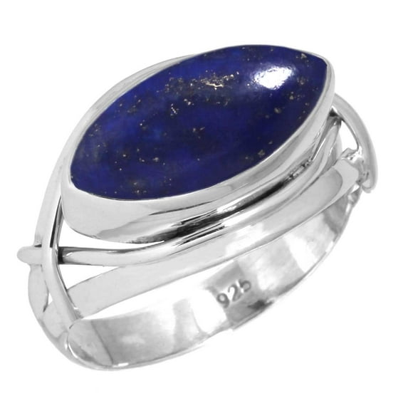 Natural Lapis Ring 925 Sterling Silver Handmade Jewelry