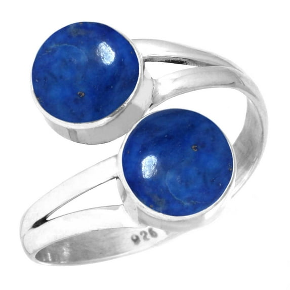 925 Sterling Silver Women Jewelry Natural Lapis Ring