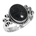thumbnail image 1 of 925 Sterling Silver Women Jewelry Blue Sunstone Ring, 1 of 5