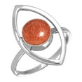thumbnail image 1 of 925 Sterling Silver Women Jewelry Gold Stone Ring, 1 of 5