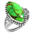 thumbnail image 1 of Copper Green Turquoise 925 Sterling Silver Handmade Ring, 1 of 6