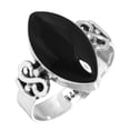 thumbnail image 1 of Natural Black Onyx Women Jewelry 925 Sterling Silver Ring, 1 of 5