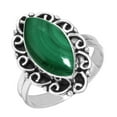 thumbnail image 1 of 925 Sterling Silver Women Jewelry Natural Malachite Ring, 1 of 6