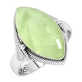 thumbnail image 1 of 925 Sterling Silver Ring Natural Prehnite Handmade Jewelry, 1 of 10