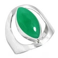 thumbnail image 1 of Natural Green Onyx Ring 925 Sterling Silver Handmade Jewelry, 1 of 5
