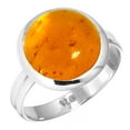 thumbnail image 1 of 925 Sterling Silver Ring Amber Handmade Jewelry, 1 of 5