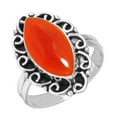 thumbnail image 1 of 925 Sterling Silver Women Jewelry Natural Carnelian Ring, 1 of 6