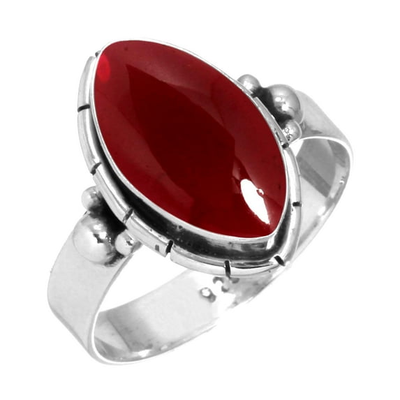 Garnet Quartz Women Jewelry 925 Sterling Silver Ring
