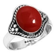 thumbnail image 1 of 925 Sterling Silver Women Jewelry Red Stone Ring, 1 of 5