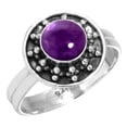 thumbnail image 1 of Natural Amethyst Ring 925 Sterling Silver Handmade Jewelry, 1 of 6