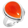 thumbnail image 1 of 925 Sterling Silver Ring Natural Carnelian Handmade Jewelry, 1 of 6