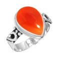 thumbnail image 1 of Natural Carnelian Women Jewelry 925 Sterling Silver Ring, 1 of 6