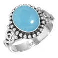 thumbnail image 1 of Natural Blue Chalcedony Women Jewelry 925 Sterling Silver Ring, 1 of 5