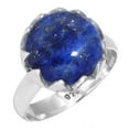 thumbnail image 1 of 925 Sterling Silver Women Jewelry Natural Lapis Ring, 1 of 6