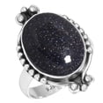 thumbnail image 1 of 925 Sterling Silver Ring For Women - Teens Blue Sunstone Gemstone Silver Ring Size 9.5 Handmade Silver Ring Size 9.5 Wedding Gift For Girl Friend Gemstone 925 Silver Jewelry, 1 of 5