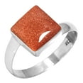 thumbnail image 1 of 925 Sterling Silver Women Jewelry Gold Stone Ring, 1 of 5