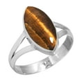 thumbnail image 1 of 925 Sterling Silver Ring Natural Tiger Eye Handmade Jewelry, 1 of 6