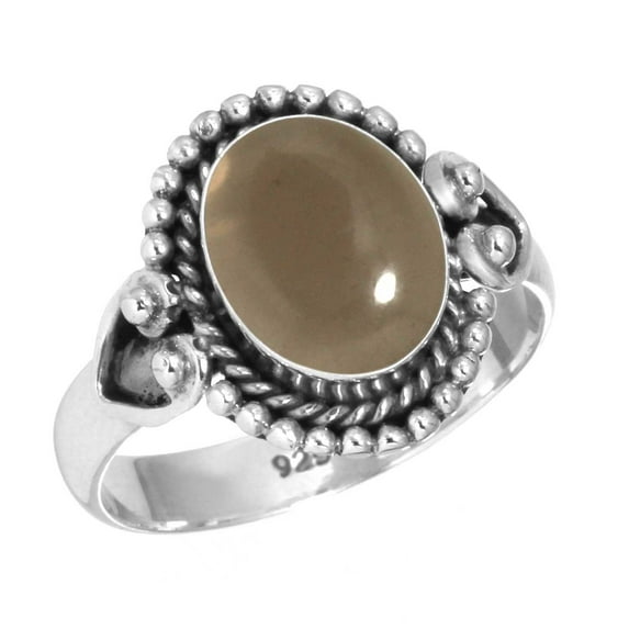 Natural Smoky Topaz Ring 925 Sterling Silver Handmade Jewelry