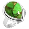 thumbnail image 1 of 925 Sterling Silver Women Jewelry Copper Green Turquoise Ring, 1 of 6