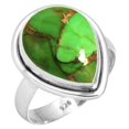 thumbnail image 1 of Copper Green Turquoise Women Jewelry 925 Sterling Silver Ring, 1 of 6