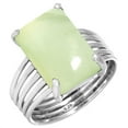 thumbnail image 1 of 925 Sterling Silver Ring Natural Prehnite Handmade Jewelry, 1 of 6