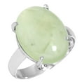 thumbnail image 1 of Natural Prehnite Ring 925 Sterling Silver Handmade Jewelry, 1 of 6
