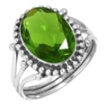 thumbnail image 1 of 925 Sterling Silver Ring For Women - Teens Green Peridot Quartz Gemstone Silver Ring Size 13 August Birthstone Fashion Silver Ring Size 13 New Year Gift For Girl Friend Gemstone 925 Silver Jewelry, 1 of 5