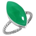 thumbnail image 1 of Natural Green Onyx Women Jewelry 925 Sterling Silver Ring, 1 of 5