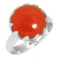 thumbnail image 1 of 925 Sterling Silver Women Jewelry Natural Carnelian Ring, 1 of 6