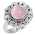 thumbnail image 1 of Rose Quartz Ring 925 Sterling Silver Handmade Jewelry, 1 of 5