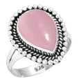 thumbnail image 1 of 925 Sterling Silver Ring Rose Quartz Handmade Jewelry, 1 of 5