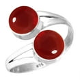 thumbnail image 1 of 925 Sterling Silver Women Jewelry Garnet Quartz Ring, 1 of 5