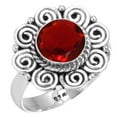 thumbnail image 1 of 925 Sterling Silver Ring Ruby Simulated Handmade Jewelry, 1 of 5