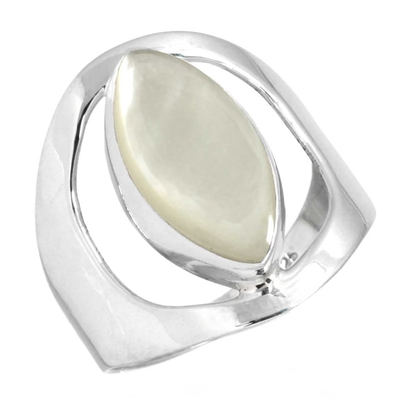 Natural Mother Of Pearl Ring 925 Sterling Silver Handmade Jewelry