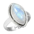 thumbnail image 1 of 925 Sterling Silver Women Jewelry Natural Rainbow Moonstone Ring, 1 of 6
