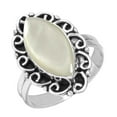 thumbnail image 1 of 925 Sterling Silver Ring Mother Of Pearl Handmade Jewelry, 1 of 5
