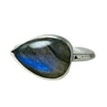 thumbnail image 1 of 925 Sterling Silver Ring For Womens, Genuine Labradorite Ring Gemstone Unique Handcrafted Ring For Her, 1 of 5