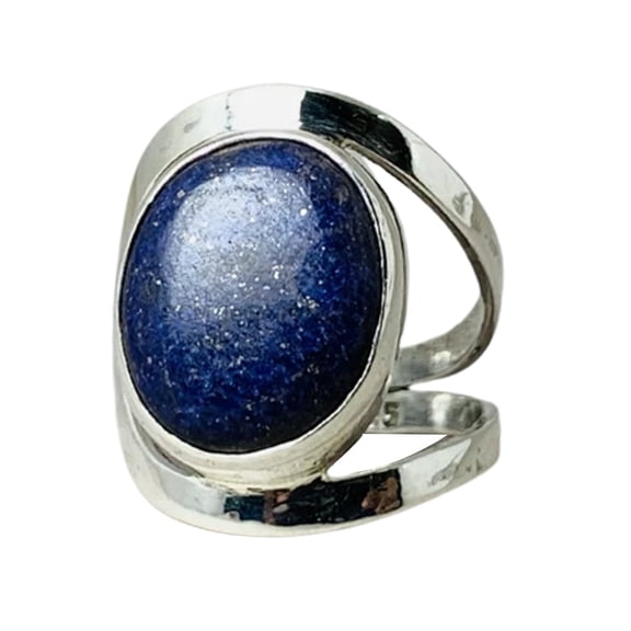 925 Sterling Silver Ring For Womens, Lapis Lazuli Ring Gemstone Unique Handcrafted Ring For Her