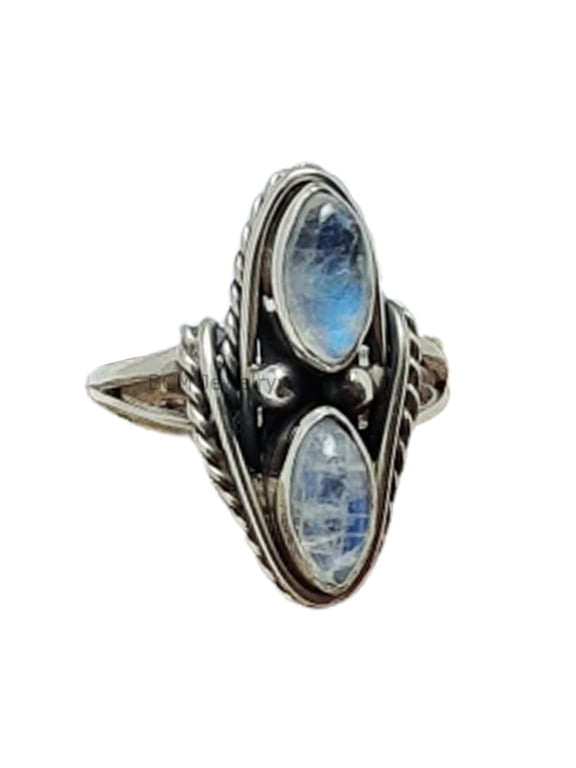 925 Sterling Silver Ring For Womens, Moonstone Ring Gemstone Unique Handcrafted Ring For Her