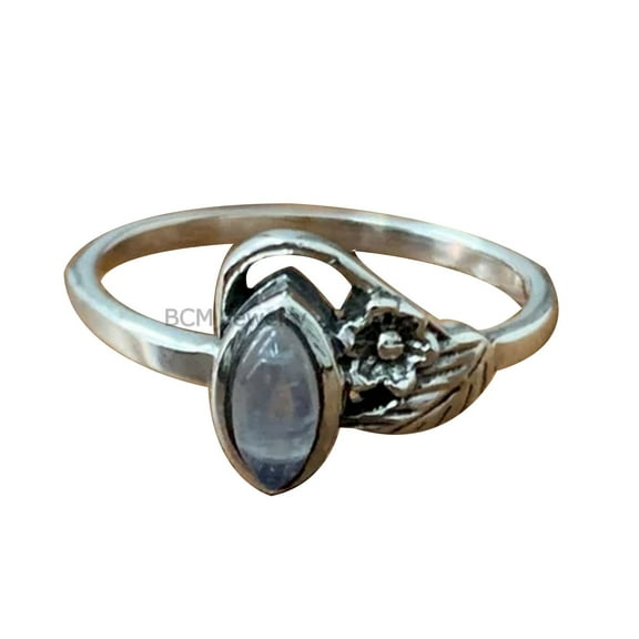 925 Sterling Silver Ring For Womens, Natural Moonstone Ring Gemstone Unique Handcrafted Ring For Her