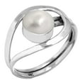 thumbnail image 1 of 925 Sterling Silver Ring Freshwater Pearl Handmade Jewelry, 1 of 5