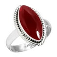 thumbnail image 1 of 925 Sterling Silver Ring Garnet Quartz Handmade Jewelry, 1 of 5