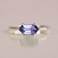thumbnail image 1 of 925 Sterling Silver Ring, Hexagon Cut Tanzanite Ring, 6 Prong Jewelry, Solitaire Ring, Handmade Jewlery, Delicate Minimalist Ring, 1 of 5