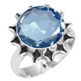 thumbnail image 1 of 925 Sterling Silver Ring Iolite Quartz Handmade Jewelry, 1 of 5