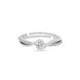 thumbnail image 1 of 925 Sterling Silver Ring Moissanite Engagement Ring Zircon Accented Anniversary Gift Ring Promise Ring For Women, 1 of 5