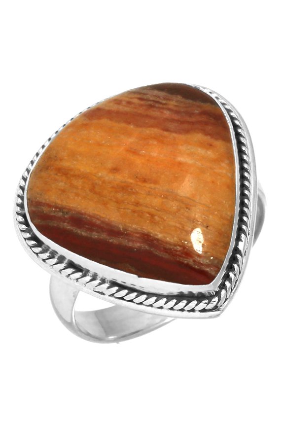 925 Sterling Silver Ring Mookaite Women Jewelry