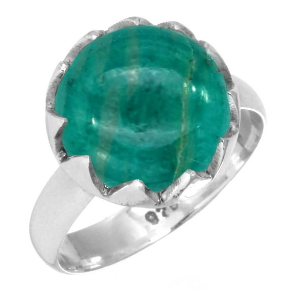 925 Sterling Silver Ring Natural Amazonite Handmade Jewelry