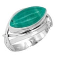 thumbnail image 1 of 925 Sterling Silver Ring Natural Amazonite Handmade Jewelry, 1 of 6